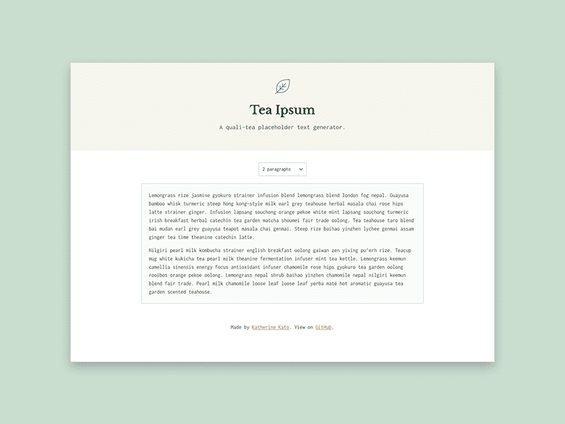 Tea Ipsum